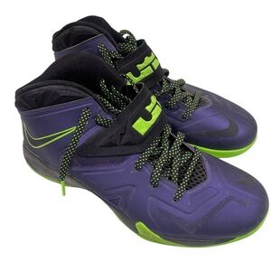 Nike Purple and Green Athletic Shoes LeBron James